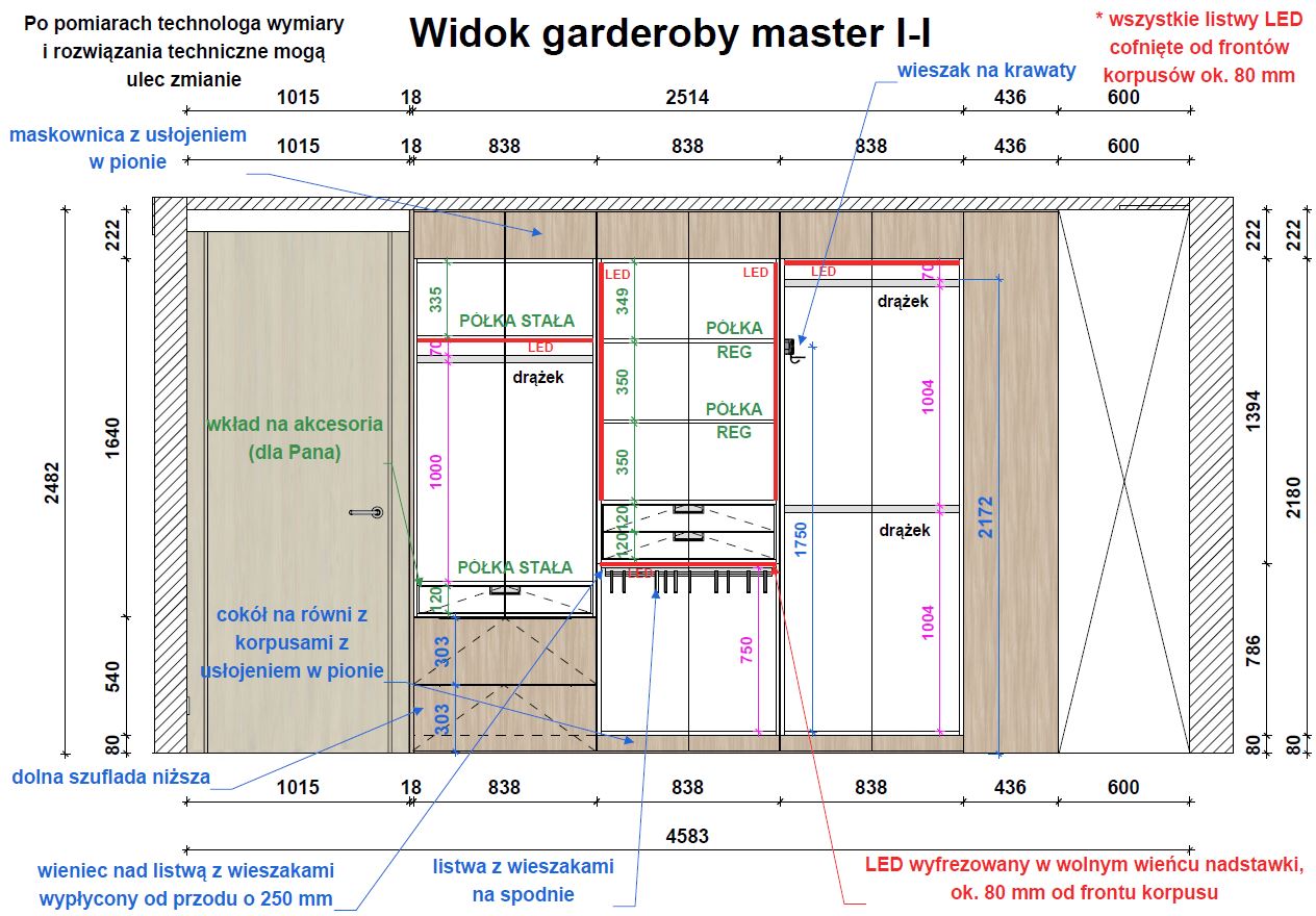 Projekt Garderoby I Projekt garderoby